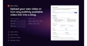 Blogify video to blog