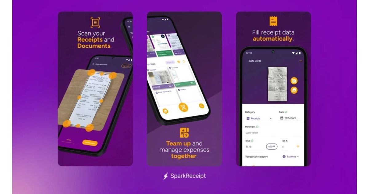 Sparkreceipt for smart receipt scanning financial tracking