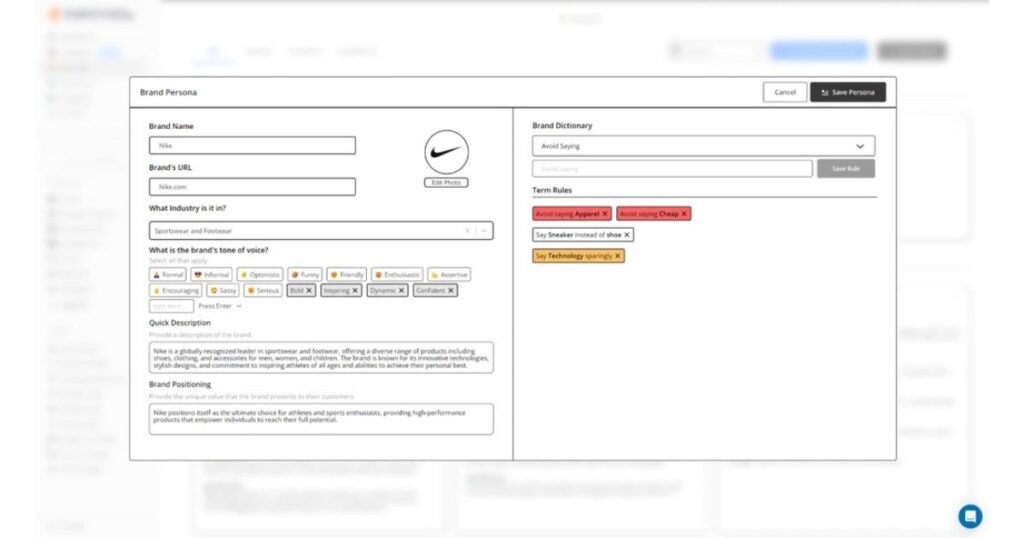 SuperCopy.ai Create detailed marketing personas